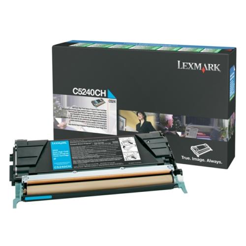 Lexmark toner cartridge cyan (C5240CH / 00C5240CH) (Return, high capacity)