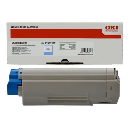 Oki toner cartridge cyan (43381907)