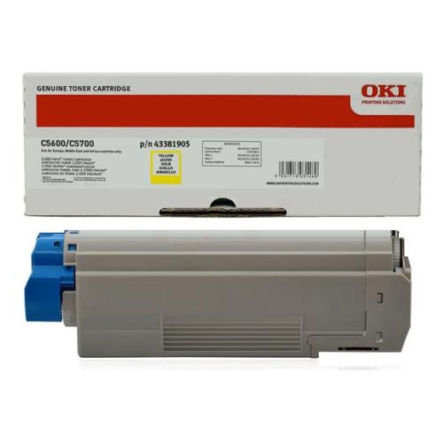 Oki toner cartridge yellow (43381905)