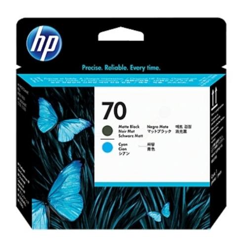 HP printhead black mat / cyan (C9404A / 70)