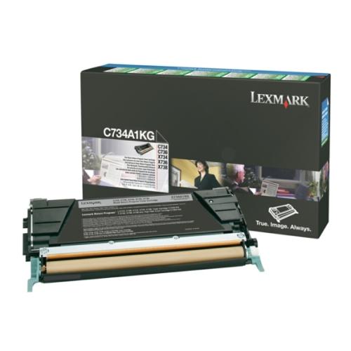 Lexmark toner cartridge black (C734A1KG / 0C734A1KG) (Return)