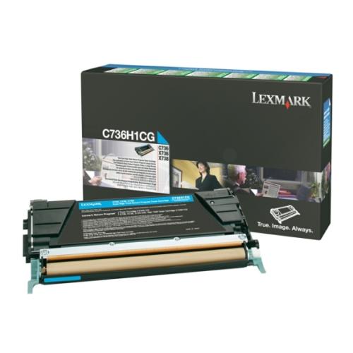 Lexmark toner cartridge cyan (C736H1CG / 0C736H1CG) (Return)