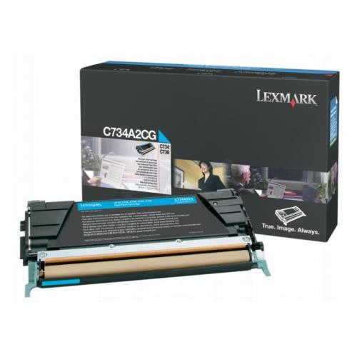 Lexmark toner cartridge cyan (C734A2CG / 0C734A2CG)