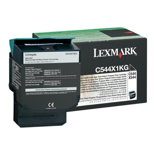 Lexmark toner cartridge black (C544X1KG / 0C544X1KG) (Return, high capacity)