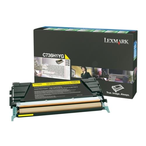 Lexmark toner cartridge yellow (C736H1YG / 0C736H1YG) (Return)