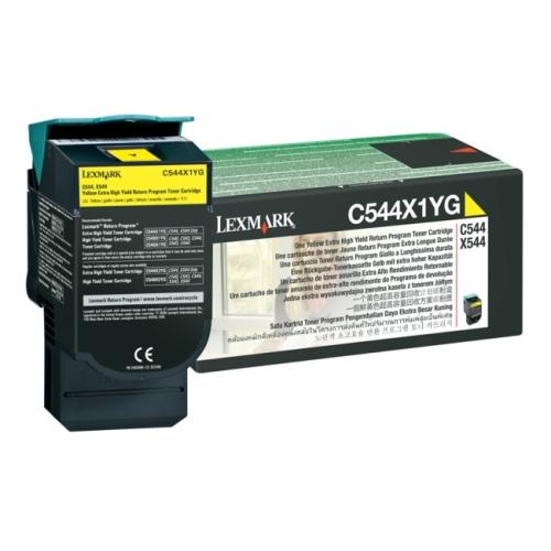 Lexmark toner cartridge yellow (C544X1YG / 0C544X1YG) (Return, high capacity)