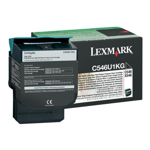 Lexmark toner cartridge black (C546U1KG / 0C546U1KG) (Return, high capacity)