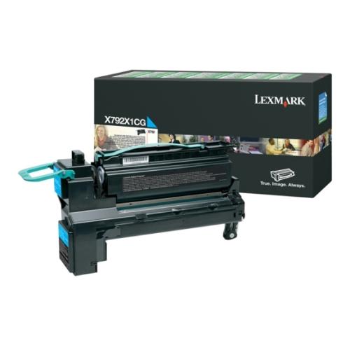 Lexmark toner cartridge cyan (X792X1CG / 0X792X1CG) (Return)