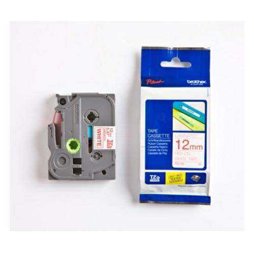 Brother tape red on white (TZE232), 12mm, laminated