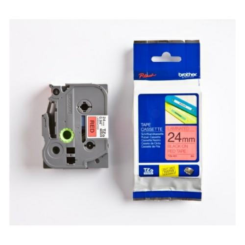 Brother tape black on red (TZE451), 24mm, laminated