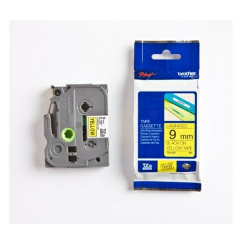 Brother tape black on yellow (TZE621), 9mm, laminated