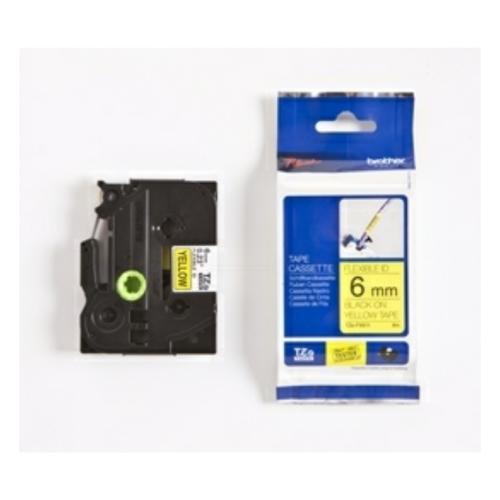 Brother tape black on yellow (TZEFX611)