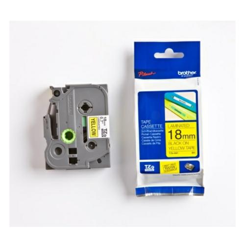 Brother tape black on yellow (TZE641), 18mm, laminated