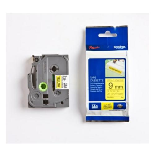 Brother tape black on yellow (TZES621), 9mm, laminated
