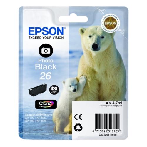 Epson printcartridge black photo (C13T26114012 / 26)