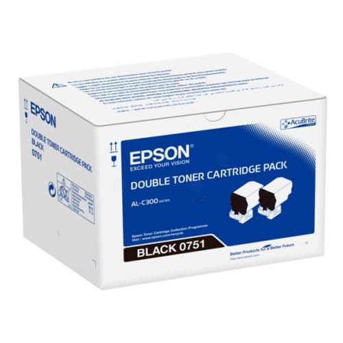 Epson toner cartridge black (C13S050751 / 0751) (Twin Pack)