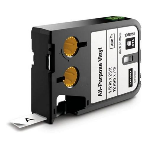Dymo labels black on white (1868751), 12mm