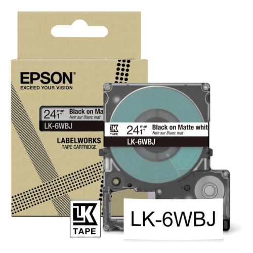 Epson labels black / white (C53S672064 / LK6WBJ)