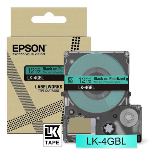 Epson labels black / green (C53S672102 / LK4GBL)