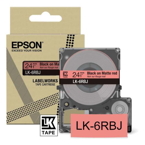 Epson labels black / red (C53S672073 / LK6RBJ)