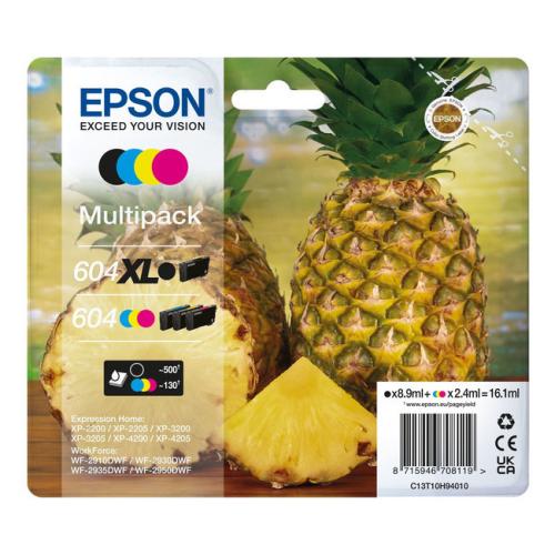 Epson printcartridge black / cyan / magenta / yellow (C13T10H94010 / 604XL604) (multipack)