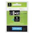 Dymo labels white on black (53721 / S0721010), 24mm, laminated