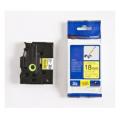 Brother tape black on yellow (TZEFX641), 18mm, flexible laminated