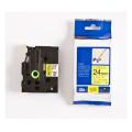 Brother tape black on yellow (TZEFX651), 24mm, flexible laminated
