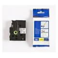 Brother tape black on white (TZEFX251), 24mm, flexible laminated