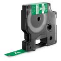 Dymo Vinyl ribbon white on green (1805414), 12mm, laminated